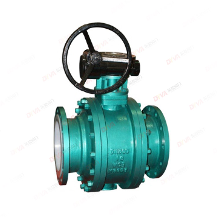 衬氟蜗轮法兰球阀