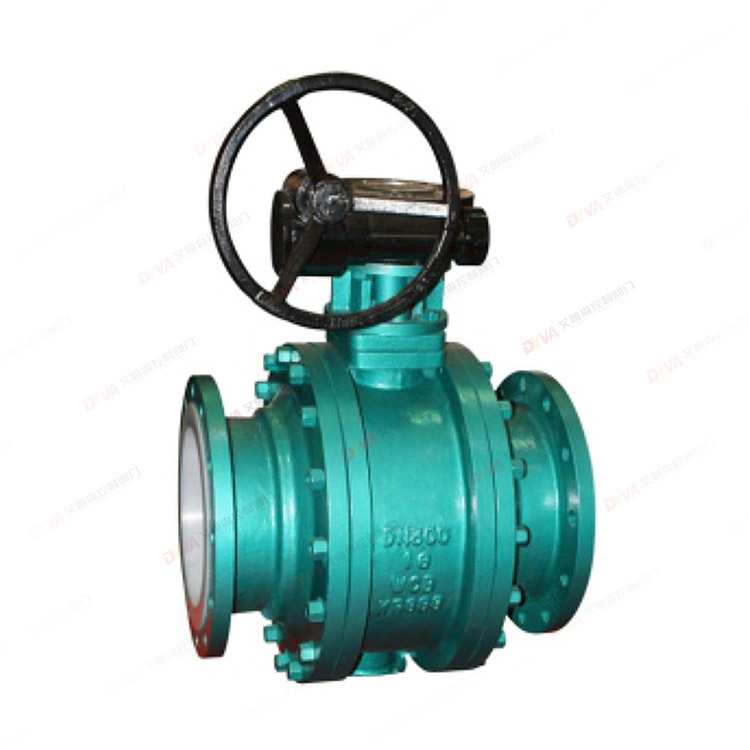 衬氟蜗轮法兰球阀